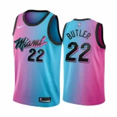 Баскетбольная Джерси Nike Miami Heat 20-21 №22 Jimmy Butler With Logo "Blue/Pink"
