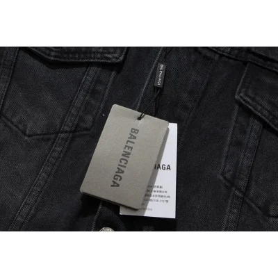 Джинсовая Куртка Balenciaga X Adidas With Stripes On The Sleeves "Black" фото № 6