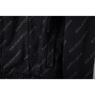 Джинсовая Куртка Balenciaga With Brand Inscription "Black/Gray" фото № 3