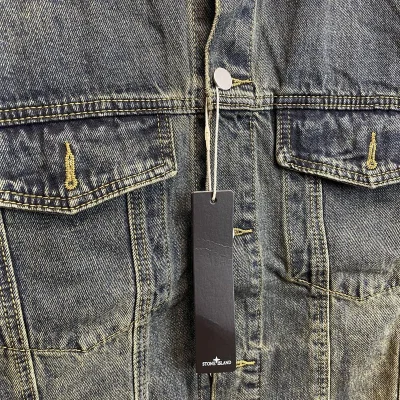 Джинсовая Куртка Stone Island Vintage Style "Blue/Gray" фото № 7