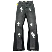 Джинсы Gallery Dept x Chrome Hearts White Cross "Black/Gray Denim"