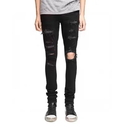 Джинсы Amiri Ripped Skinny "Black" фото № 6