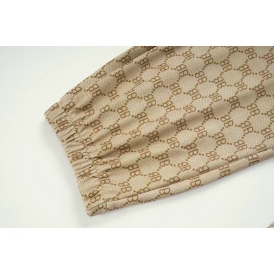 Штаны Balenciaga BB Print "Brown" фото № 3