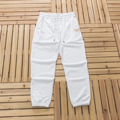 Штаны Fendi Roma Pocket Logo "White" фото № 4
