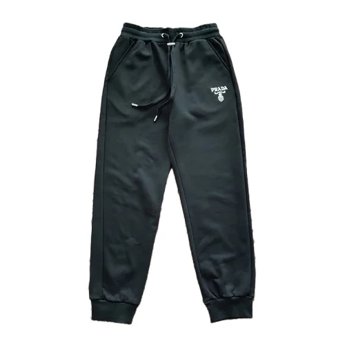 Штаны Prada With Logo Made Their Cotton "Black"