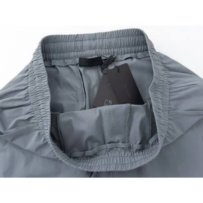 Штаны Prada With Triangular Insert Logo "Gray/Blue" фото № 2