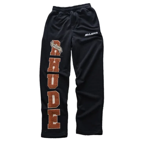 Штаны Rhude X McLaren Soft Logo "Black"