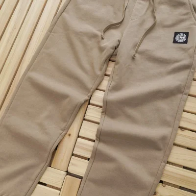 Штаны Stone Island With Patch - In Monochrome Style "Beige" фото № 6