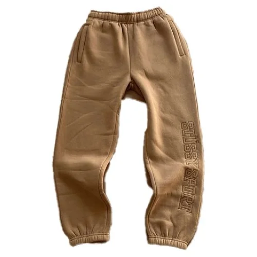 Спортивные штаны Stussy Vertical Wide Inscription "Brown"