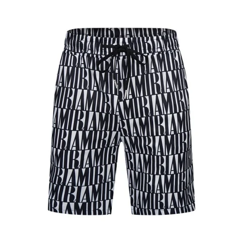 Шорты Amiri Repeating Logo Inscription Horisontal Lines And Front Pocket "White"