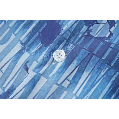 Рубашка Amiri Repeating Horisontal Logo Inscription "Blue" фото № 5 Рубашка Amiri Repeating Horisontal Logo Inscription "Blue" фото № 5