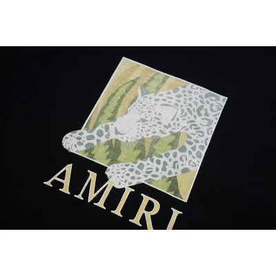 Футболка Amiri Leopard Inside Green Rectangle Print "Black" фото № 3