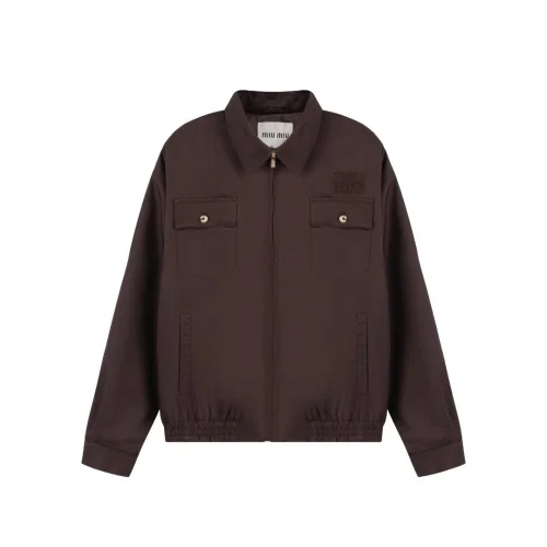 Куртка-бомбер Miu Miu Front Pockets "Brown"