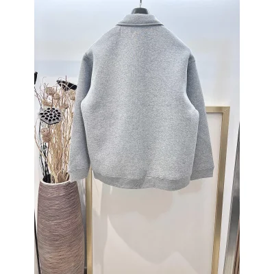 Бомбер Miu Miu Frontside Striped Brown Logo Miu MIu "Gray" фото № 5