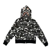 Худи ZIP A Bathing Ape Original Hood "Black/White/Gray"