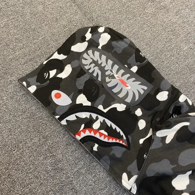 Худи ZIP A Bathing Ape Original Hood "Black/White/Gray" фото № 4 Худи ZIP A Bathing Ape Original Hood "Black/White/Gray" фото № 4