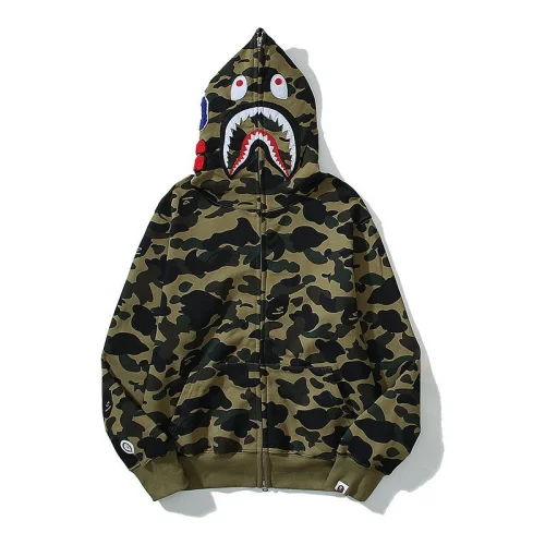 Худи A Bathing Ape Shark Hood ZIP "Green"