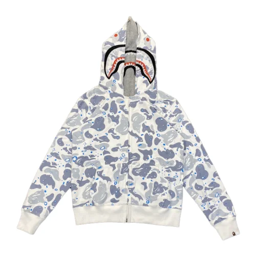 Худи A Bathing Ape Imitation Of A Double Hood "White/Blue"