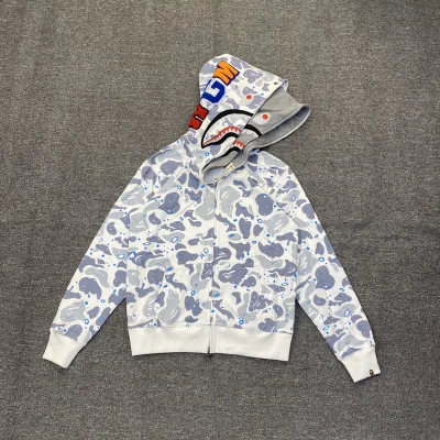 Худи A Bathing Ape Imitation Of A Double Hood "White/Blue" фото № 3 Худи A Bathing Ape Imitation Of A Double Hood "White/Blue" фото № 3