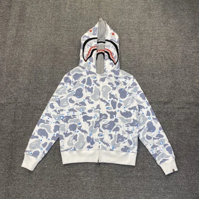 Худи A Bathing Ape Imitation Of A Double Hood "White/Blue" фото № 4 Худи A Bathing Ape Imitation Of A Double Hood "White/Blue" фото № 4