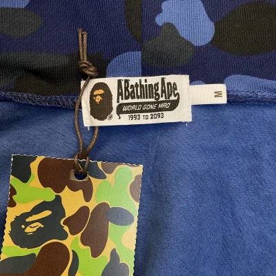 Худи A Bathing Ape Hood Mask ZIP "Blue" фото № 2