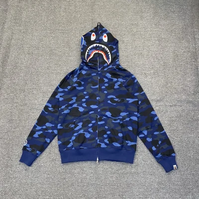 Худи A Bathing Ape Hood Mask ZIP "Blue" фото № 6