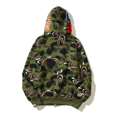 Худи A Bathing Ape Camouflage Shark Print Zip "Green" фото № 2 Худи A Bathing Ape Camouflage Shark Print Zip "Green" фото № 2