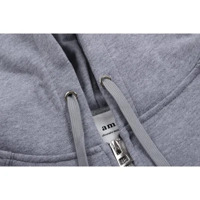 Худи Amiri Heart And Letter — Logo ZIP "Gray" фото № 5