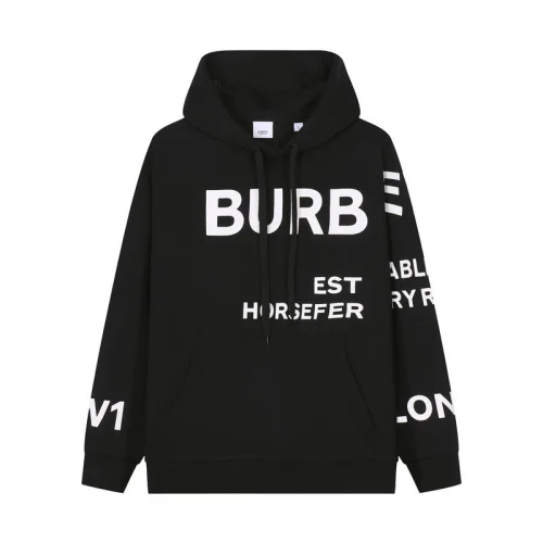Худи Burberry Text On The Chest And Sleeve "Black"