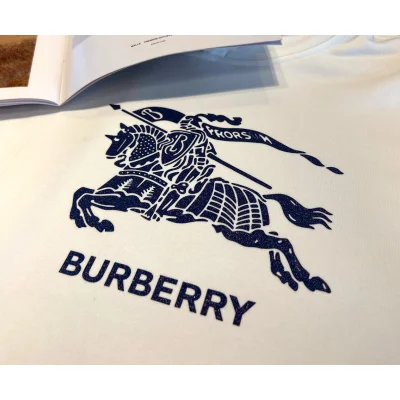Худи Burberry Big Blue Print Warrior On The Horse "White" фото № 2