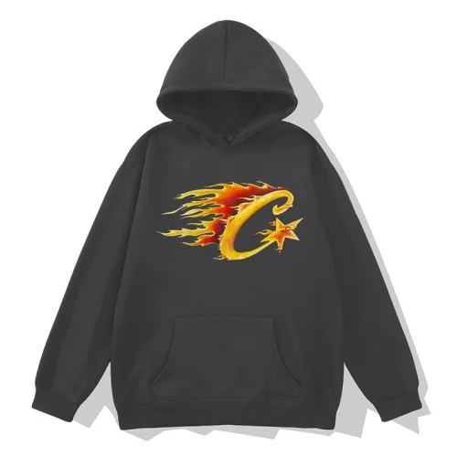 Худи Corteiz Chisel Flaming Star "Gray"