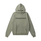 Худи Fear Of God Essentials — Text Logo "Gray/Green"