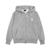 Худи MLB With Logo ZIP "Gray"