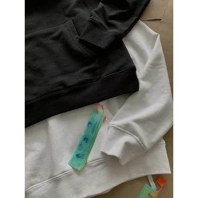Худи Off White With A Large Print On The Back "Black" фото № 4