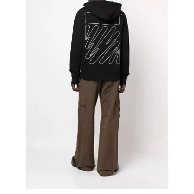 Худи OFF-White Black Stripes With White Outline "Black" фото № 6 Худи OFF-White Black Stripes With White Outline "Black" фото № 6