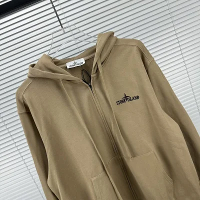 Худи Stone Island With Logo Brand - ZIP "Brown" фото № 5 Худи Stone Island With Logo Brand - ZIP "Brown" фото № 5