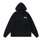 Худи Stussy With Painting On The Back "Black"