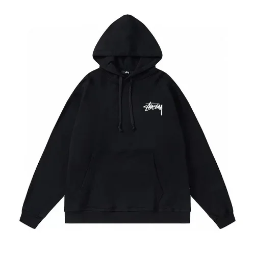 Худи Stussy With Painting On The Back "Black"