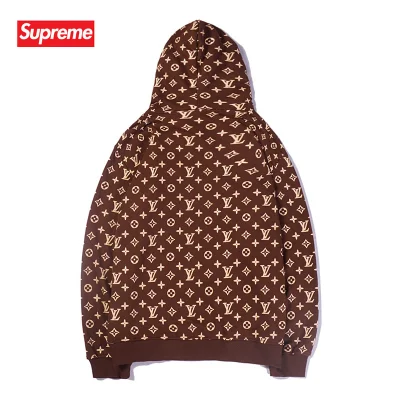Худи Supreme With Louis Vuitton Emblems "Brown" фото № 2