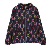 Ветровка Gucci Print Brand "Black/Blue"