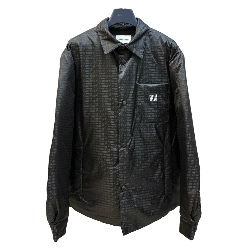 Куртка Miu Miu Black Frontside Logo On Pocket White Logo "Black"