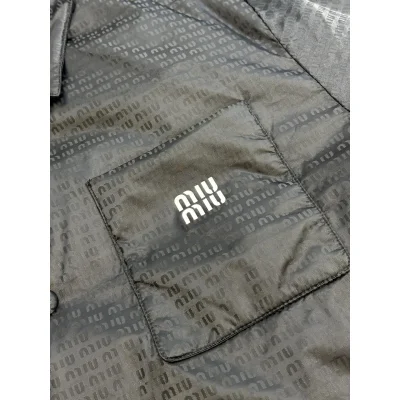Куртка Miu Miu Black Frontside Logo On Pocket White Logo "Black" фото № 5