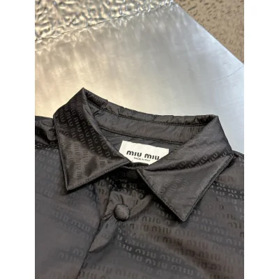 Куртка Miu Miu Black Frontside Logo On Pocket White Logo "Black" фото № 4