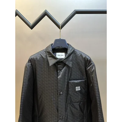 Куртка Miu Miu Black Frontside Logo On Pocket White Logo "Black" фото № 2