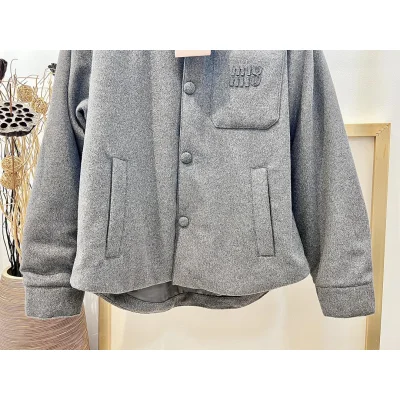 Куртка-рубашка Miu Miu Blank "Gray" фото № 4