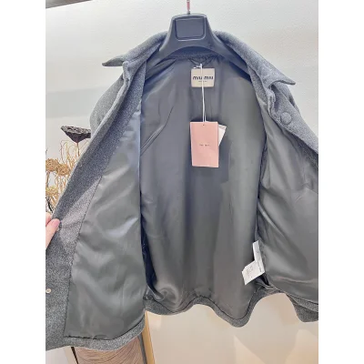 Куртка-рубашка Miu Miu Blank "Gray" фото № 7