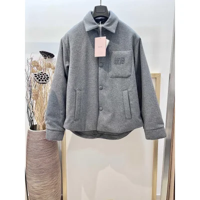 Куртка-рубашка Miu Miu Blank "Gray" фото № 2