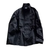 Ветровка Off White Leather Logo "Black"