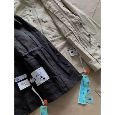 Ветровка Off White Leather Logo "Black" фото № 4