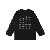 Лонгслив Balenciaga With Print Of Small Logos "Black"
